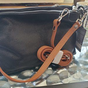 NWT VALENTINA CROSSBODY BAG CLUTCH Snake Shimmer